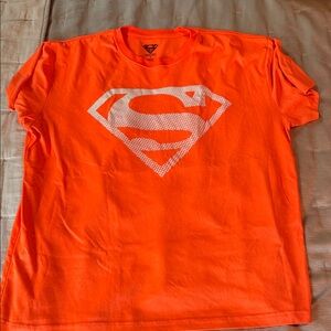 Orange Superman Logo T-Shirt